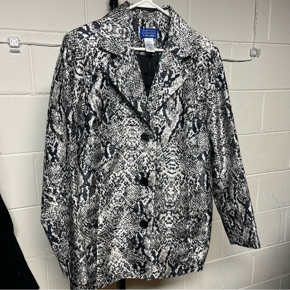 Signature Collection by Vicki Wayne Snakeskin Print Blazer Jacket Plus 18W - Picture 4 of 6